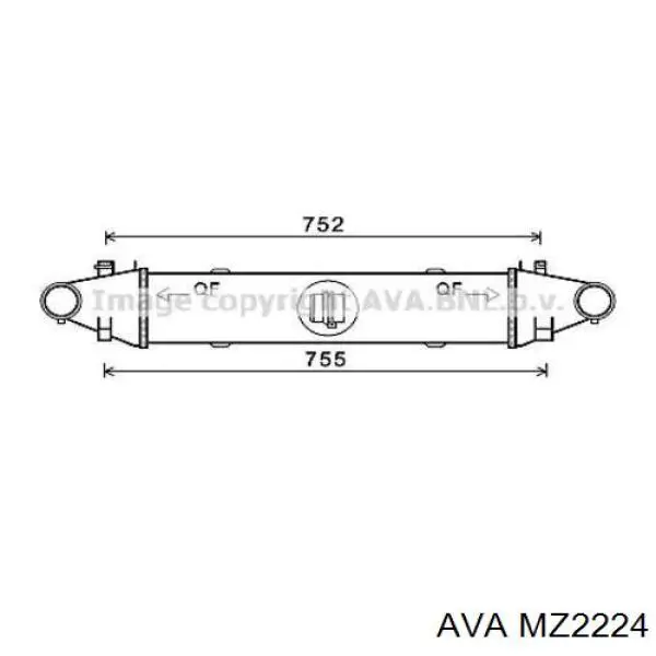 Радиатор охлаждения AVA MZ2224