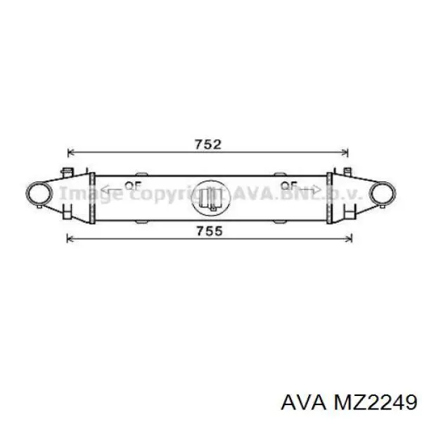 Радиатор охлаждения AVA MZ2249