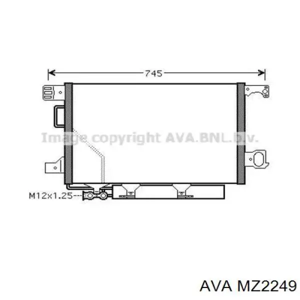 MZ2249 AVA Радиатор основной