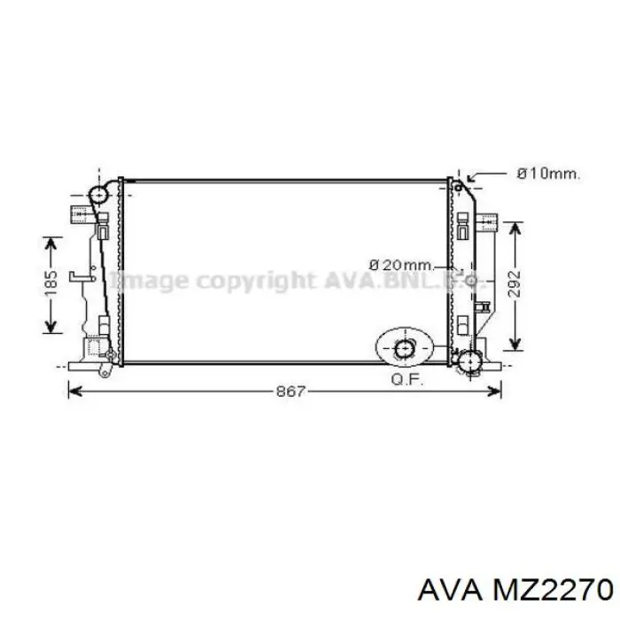 Купить MZ2270 AVA Радиатор водяной
