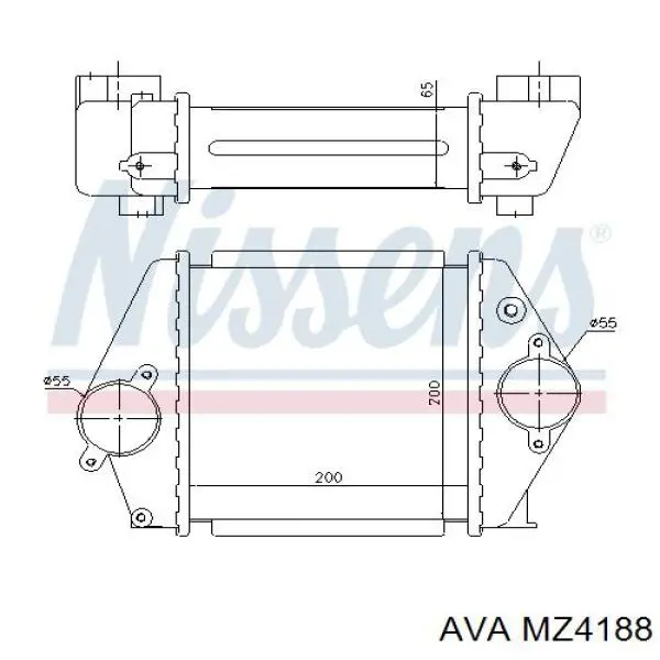 Интеркулер MZ4188 AVA