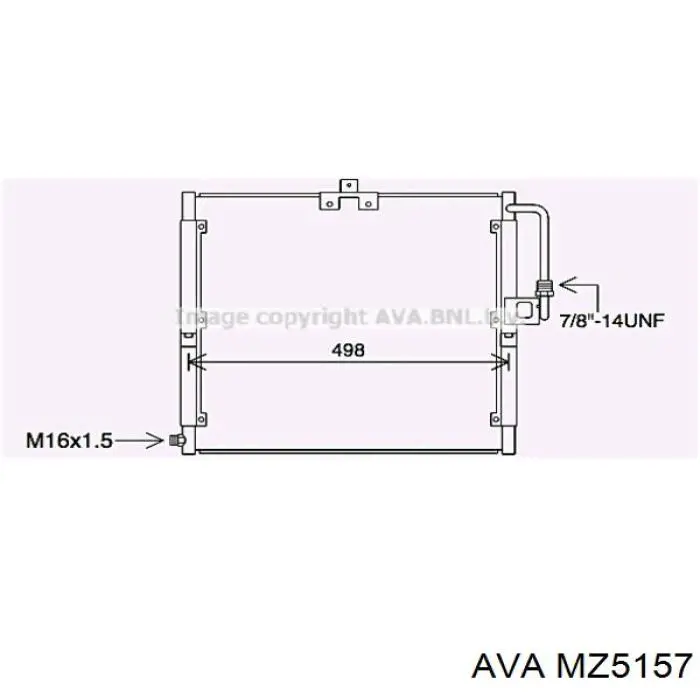 Радиатор кондиционера MZ5157 AVA