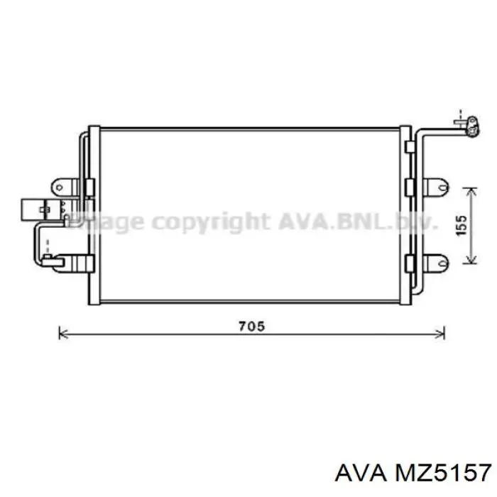Конденсатор кондиционера AVA MZ5157 цена, от 59.68 USD