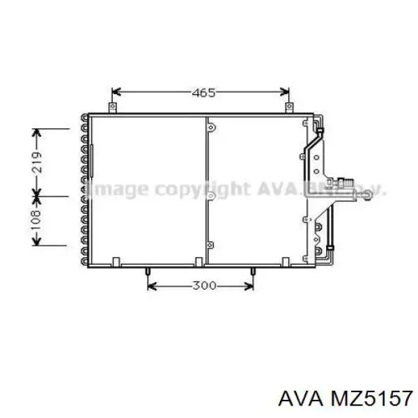 Купить MZ5157 AVA Радиатор системы охлаждения кондиционера