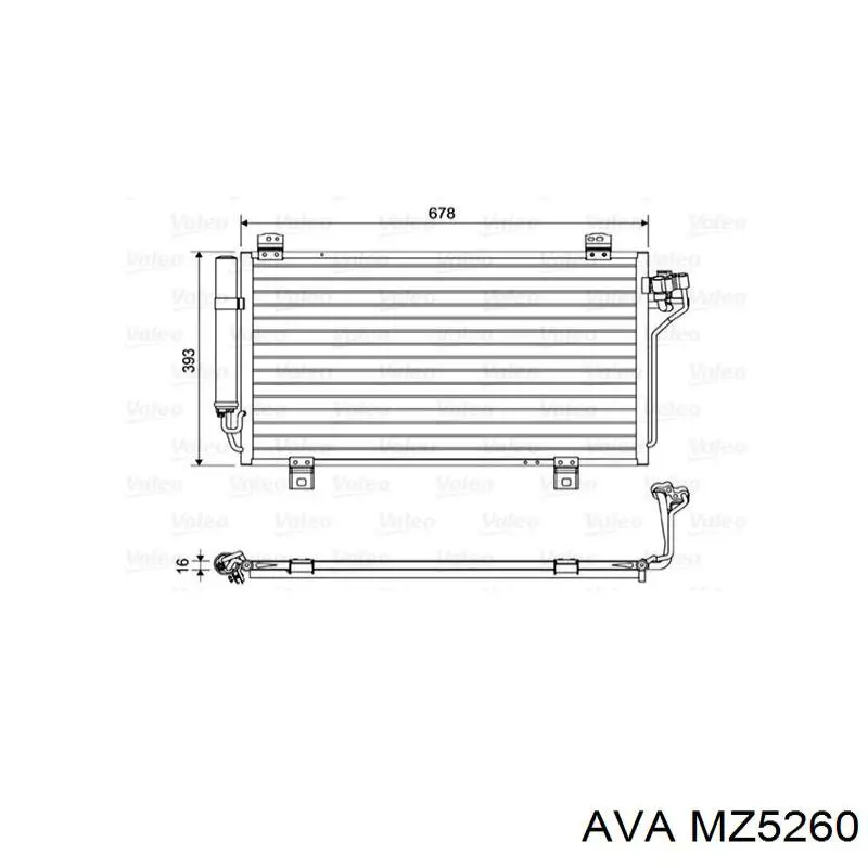 MZ5260 AVA радиатор кондиционера