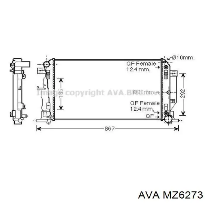 Радиатор печки MZ6273 AVA