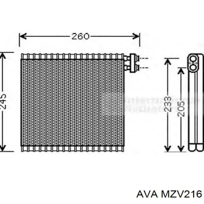 Испаритель кондиционера MZV216 AVA