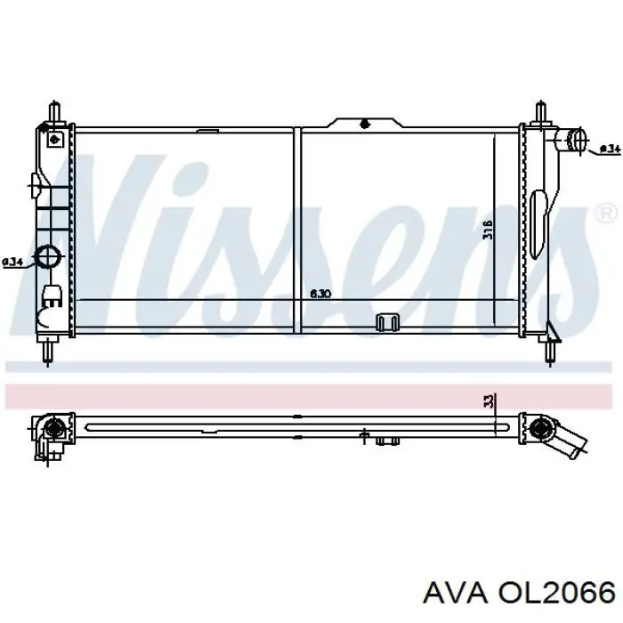 Радиатор OL2066 AVA
