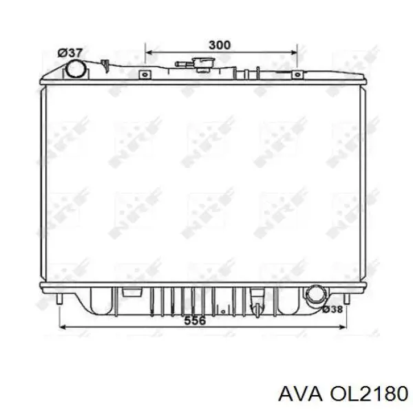 Радиатор охлаждения двигателя AVA OL2180 цена, от 125.67 USD