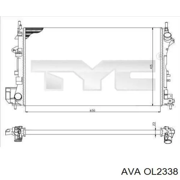 OL2338 AVA Радиатор основной