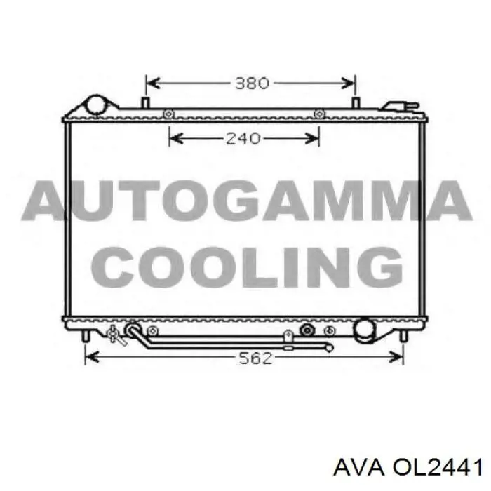 Радиатор охлаждения двигателя AVA OL2441 цена, от 108.97 USD