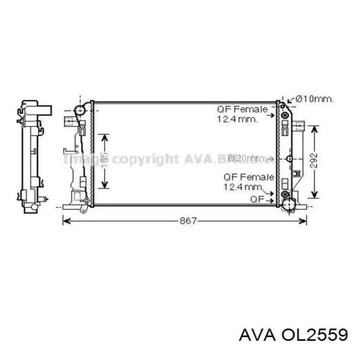 Радиатор охлаждения AVA OL2559