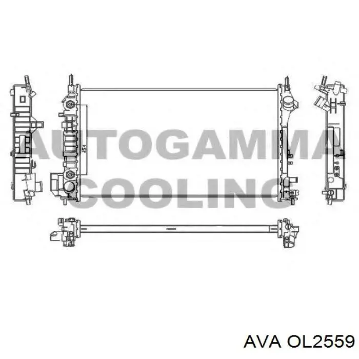 Купить OL2559 AVA Радиатор водяной