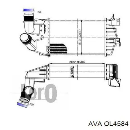 Система охлаждения наддувочного воздуха AVA OL4584 цена, от 72.09 USD
