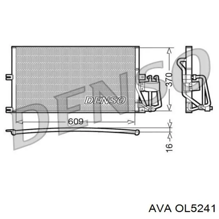 OL5241 AVA радиатор кондиционера