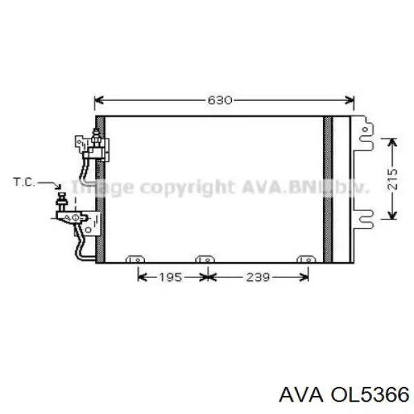 OL5366 AVA радиатор кондиционера