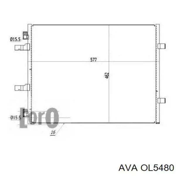 Радиатор кондиционера OL5480 AVA