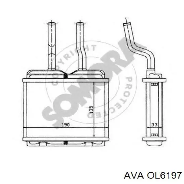Купить OL6197 AVA Радиатор печки