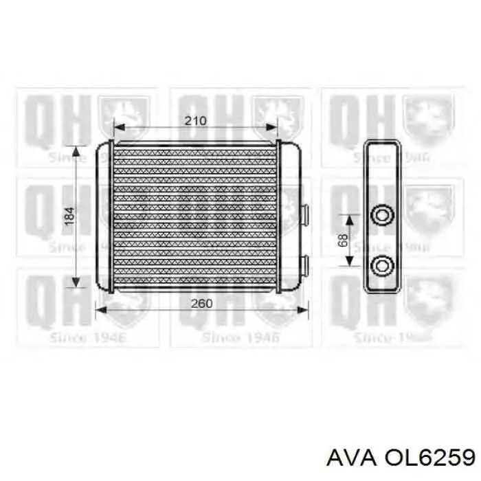 Купить OL6259 AVA Радиатор печки