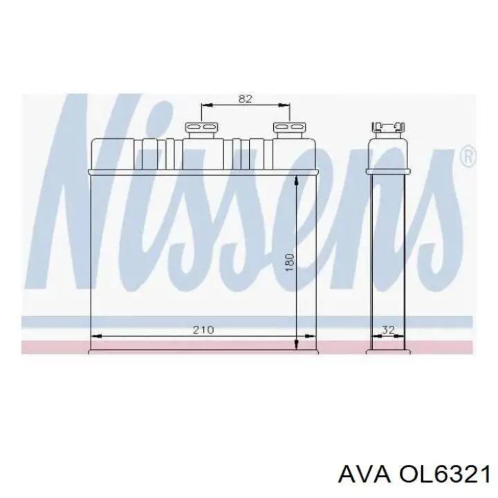 Радиатор печки OL6321 AVA