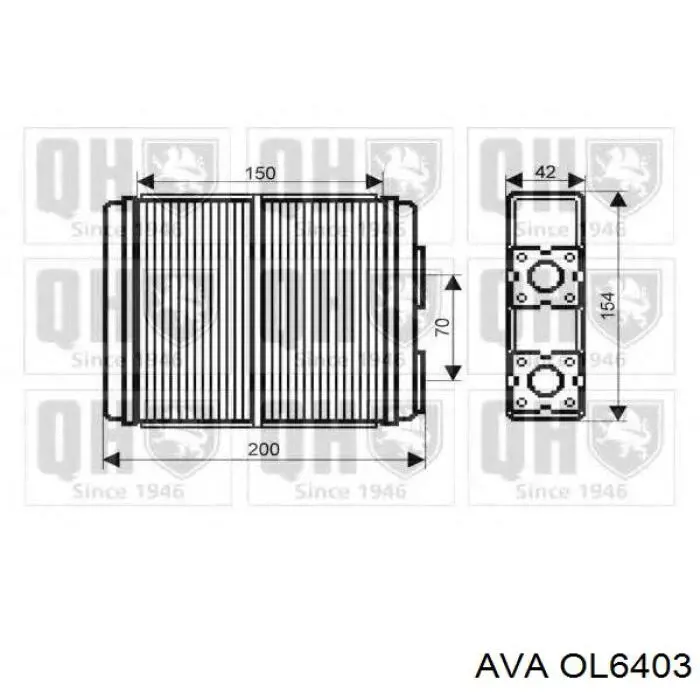 OL6403 AVA радиатор печки