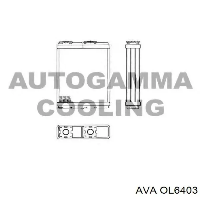 Радиатор печки (отопителя) AVA OL6403 цена, от 103.43 USD