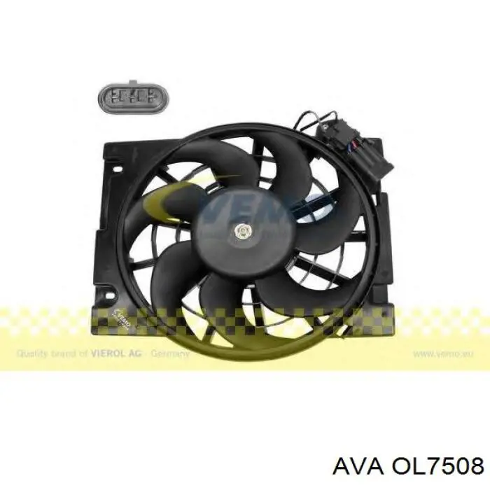 Диффузор радиатора охлаждения в сборе с крыльчаткой AVA OL7508