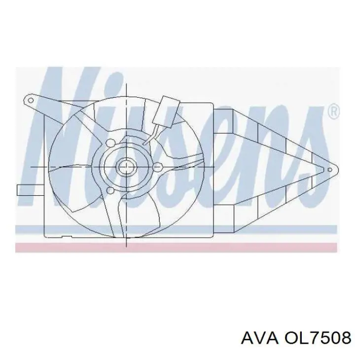 Диффузор вентилятора в сборе с мотором и крыльчаткой OL7508 AVA