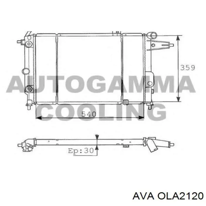 Радиатор OLA2120 AVA