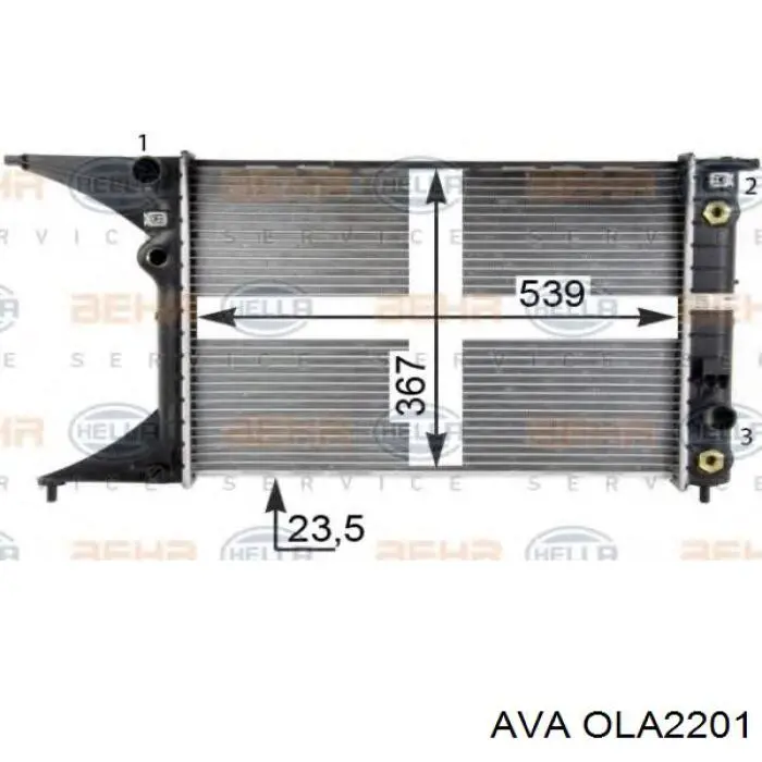 OLA2201 AVA Радиатор основной