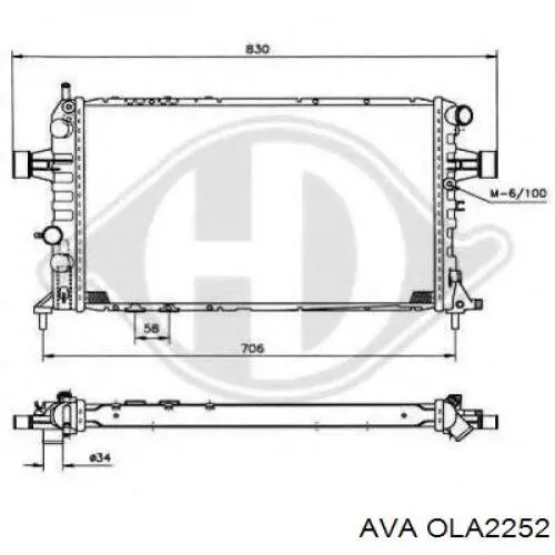 Радиатор OLA2252 AVA