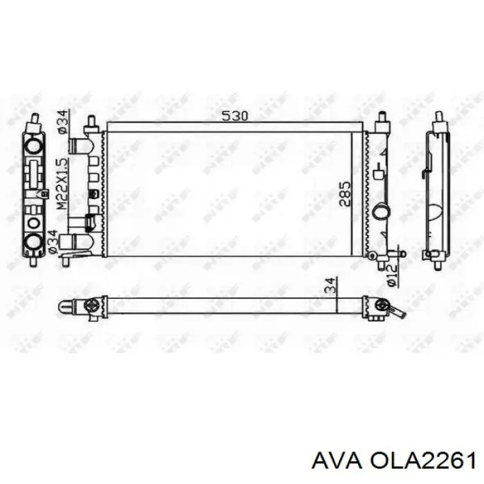 Радиатор OLA2261 AVA