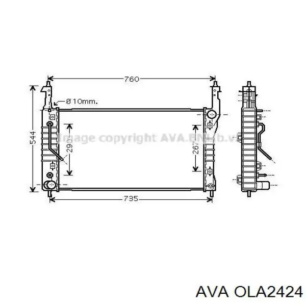 Радиатор OLA2424 AVA