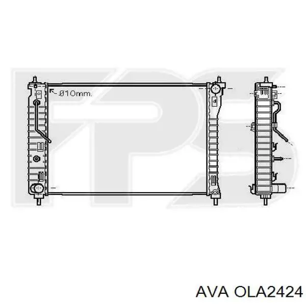 Радиатор охлаждения двигателя AVA OLA2424 цена, от 146.03 USD