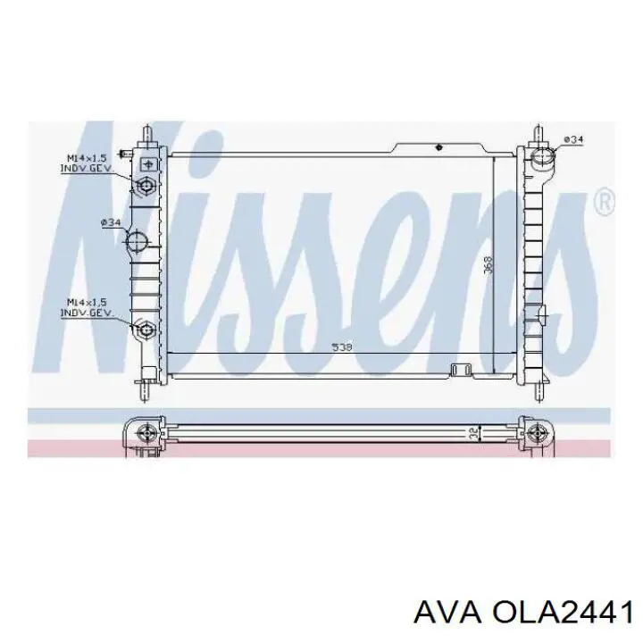 Радиатор охлаждения двигателя AVA OLA2441 цена, от 120.61 USD
