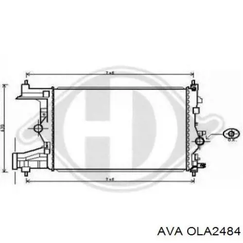Купить OLA2484 AVA Радиатор водяной