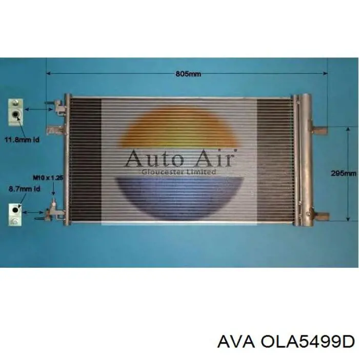 Радиатор охлаждения кондиционера AVA OLA5499D