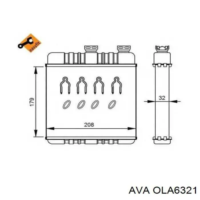 OLA 6321 AVA радиатор печки