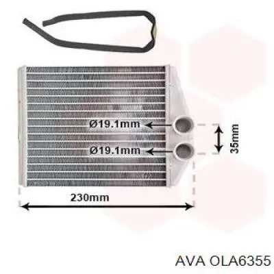 Радиатор печки OLA6355 AVA