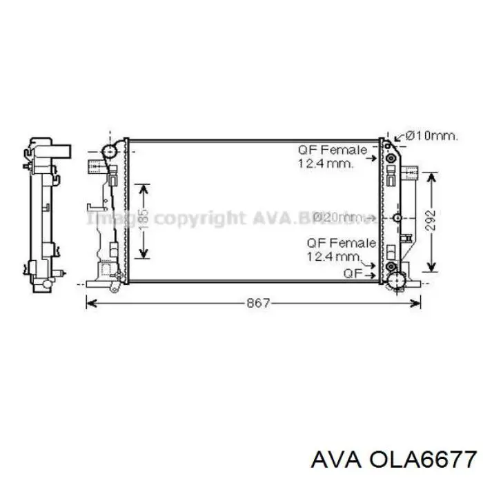 Радиатор печки OLA6677 AVA