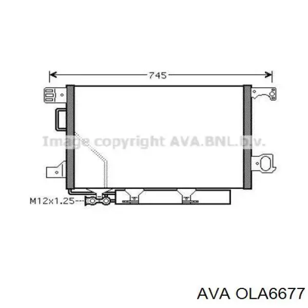 OLA6677 AVA Радиатор отопителя салона