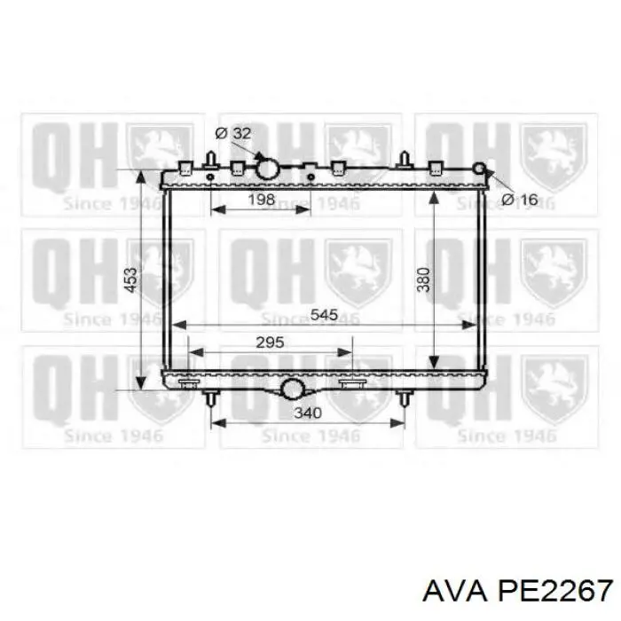 Радиатор PE2267 AVA