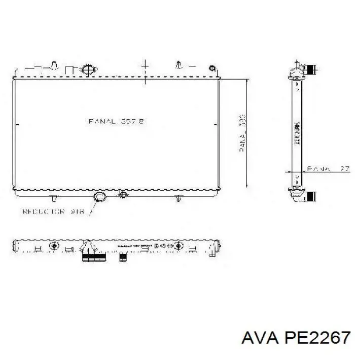 Радиатор охлаждения AVA PE2267