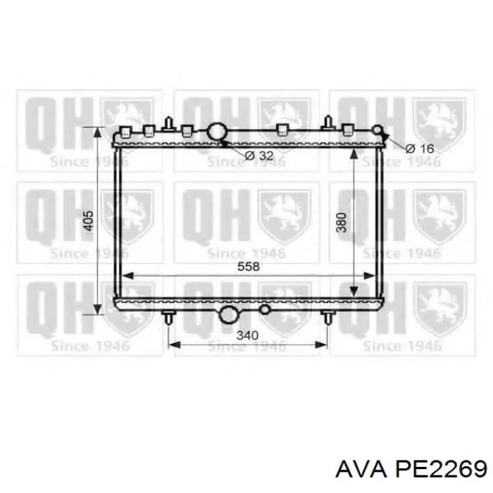 Радиатор PE2269 AVA