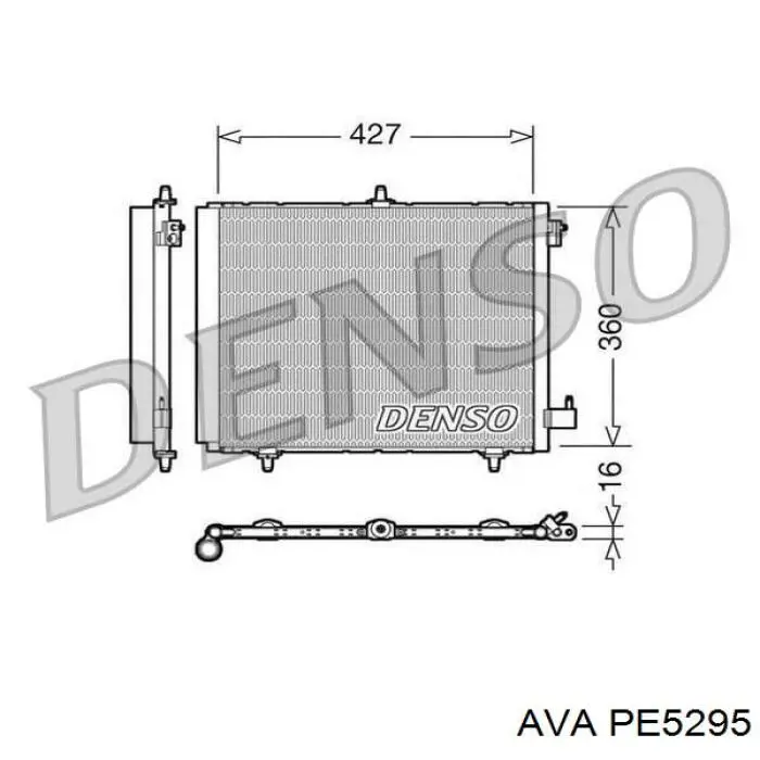 PE5295 AVA радиатор кондиционера