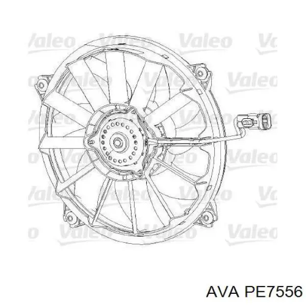 Электровентилятор охлаждения PE7556 AVA