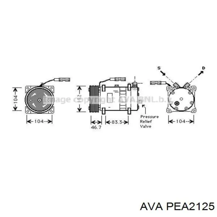 Радиатор PEA2125 AVA