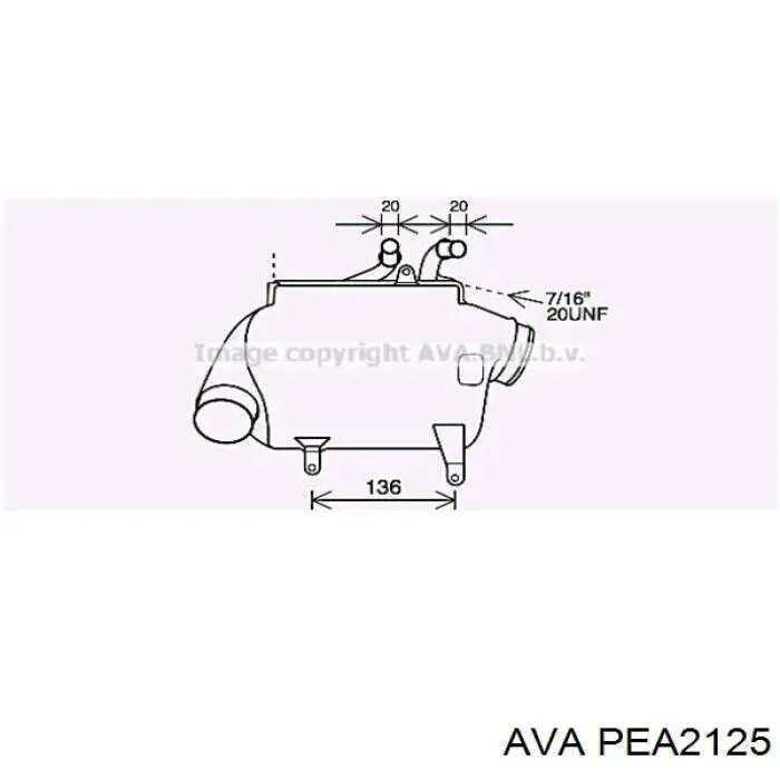 Радиатор охлаждения AVA PEA2125