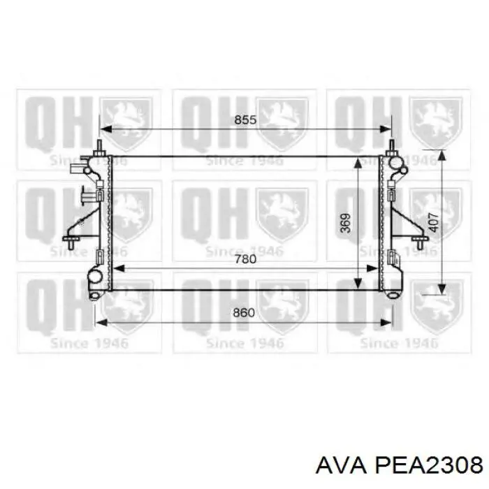 PEA2308 AVA Радиатор основной
