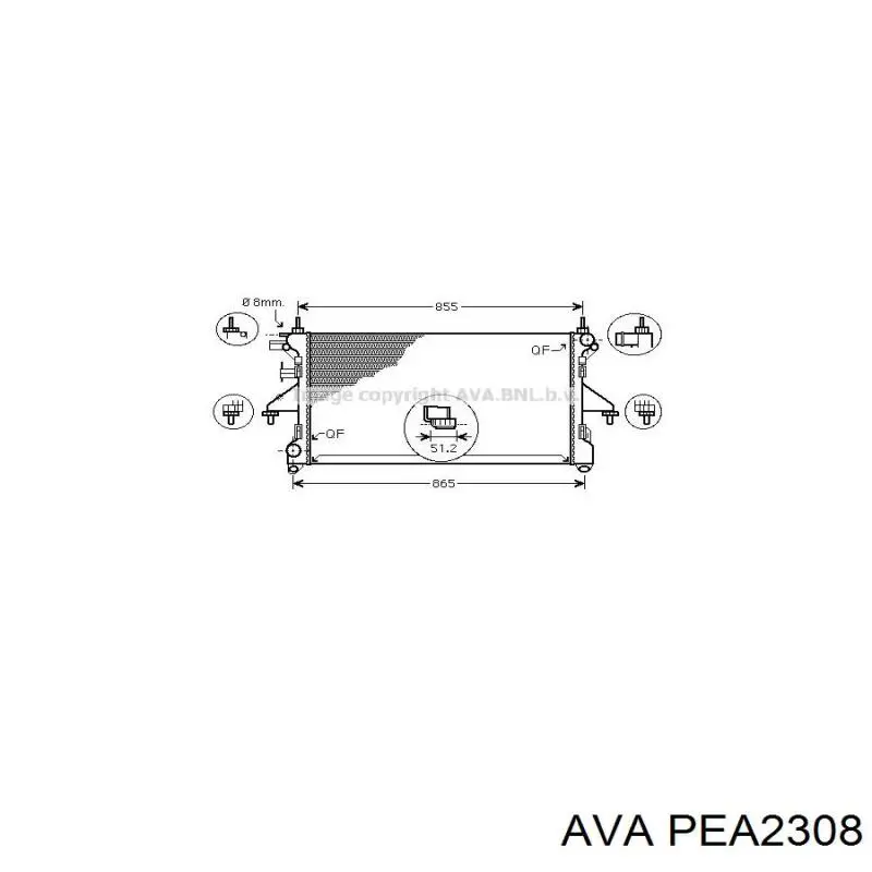 Радиатор PEA2308 AVA